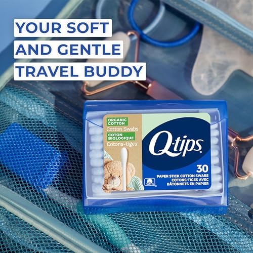 Q-tips organic cotton swabs travel size pack