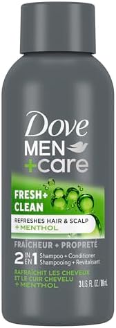 Dove Men+Care Fresh and Clean 2-in-1 shampoo travel size 3oz
