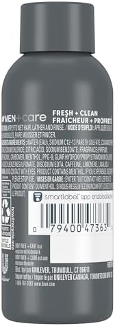 Dove Men+Care Fresh and Clean 2-in-1 shampoo travel size 3oz