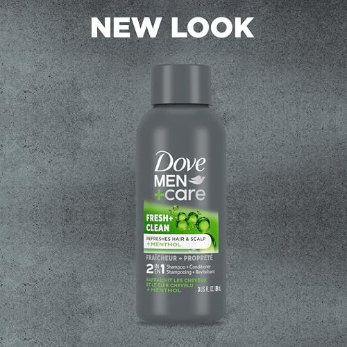 Dove Men+Care Fresh and Clean 2-in-1 shampoo travel size 3oz